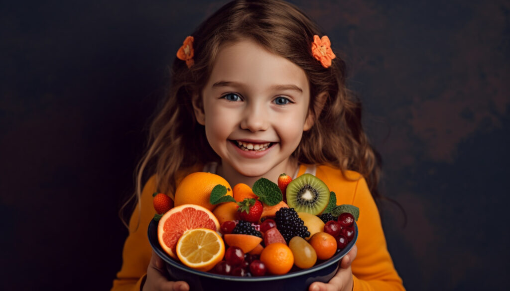 Girl with Fruits